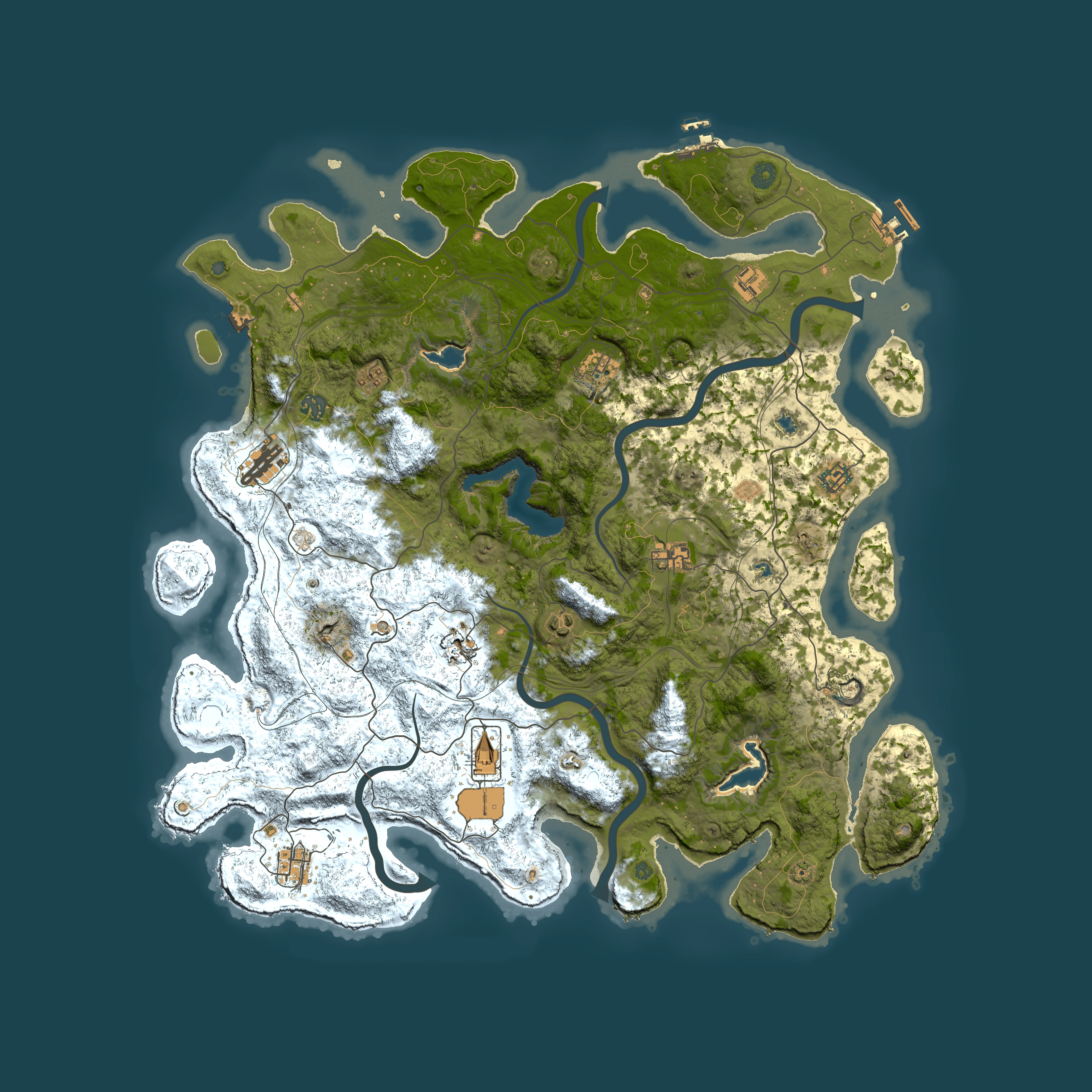 Full top-down render of Rust map seed 1398134015, 4900x4900m