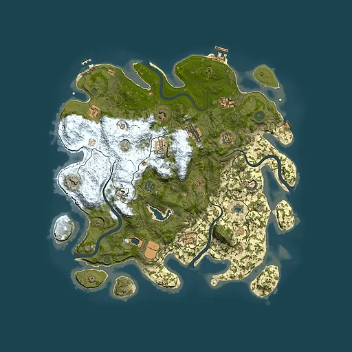 Rust map seed 2084189680, 4100x4100m top-down preview
