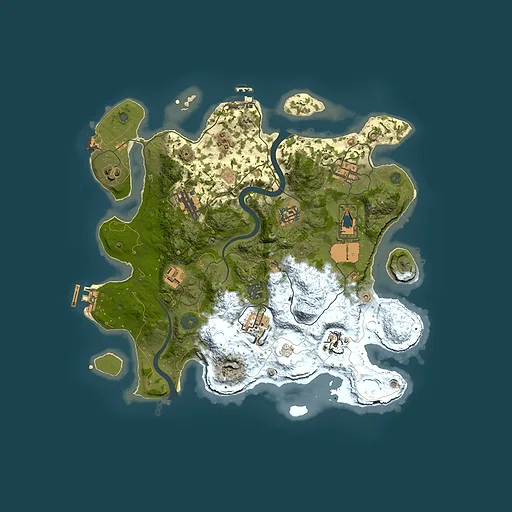 Rust map seed 446657832, 3500x3500m top-down preview