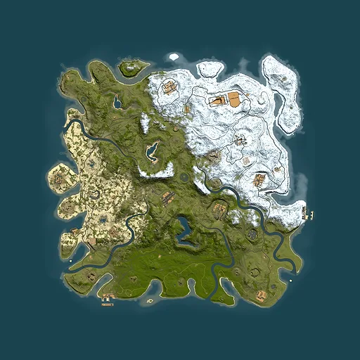 Rust map seed 673704873, 4950x4950m top-down preview