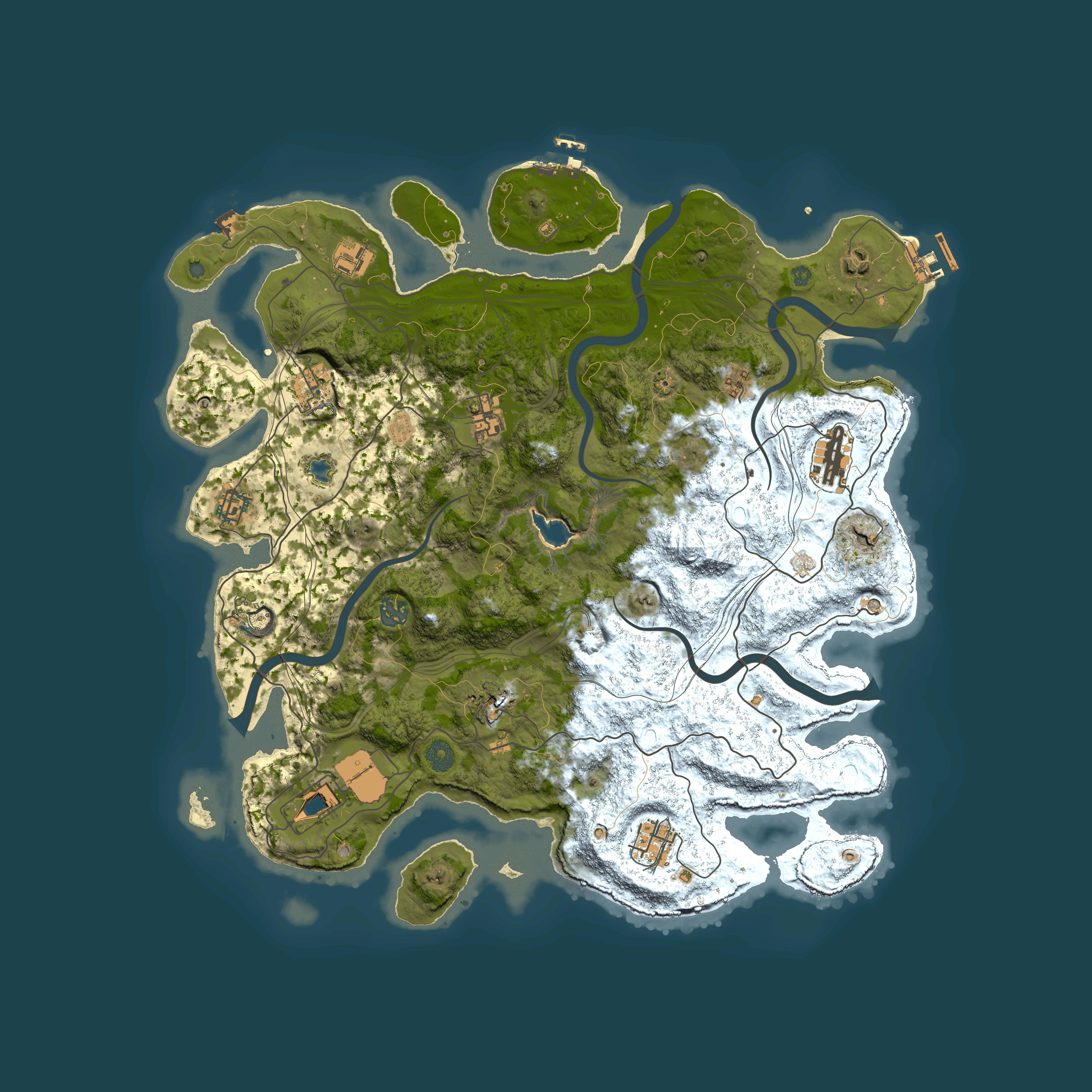 Full top-down render of Rust map seed 623077895, 4250x4250m