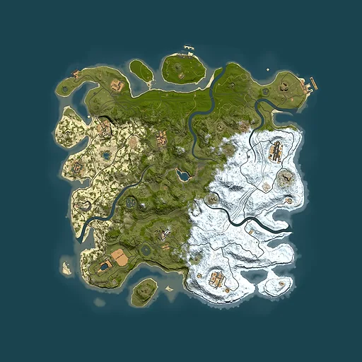 Rust map seed 623077895, 4250x4250m top-down preview
