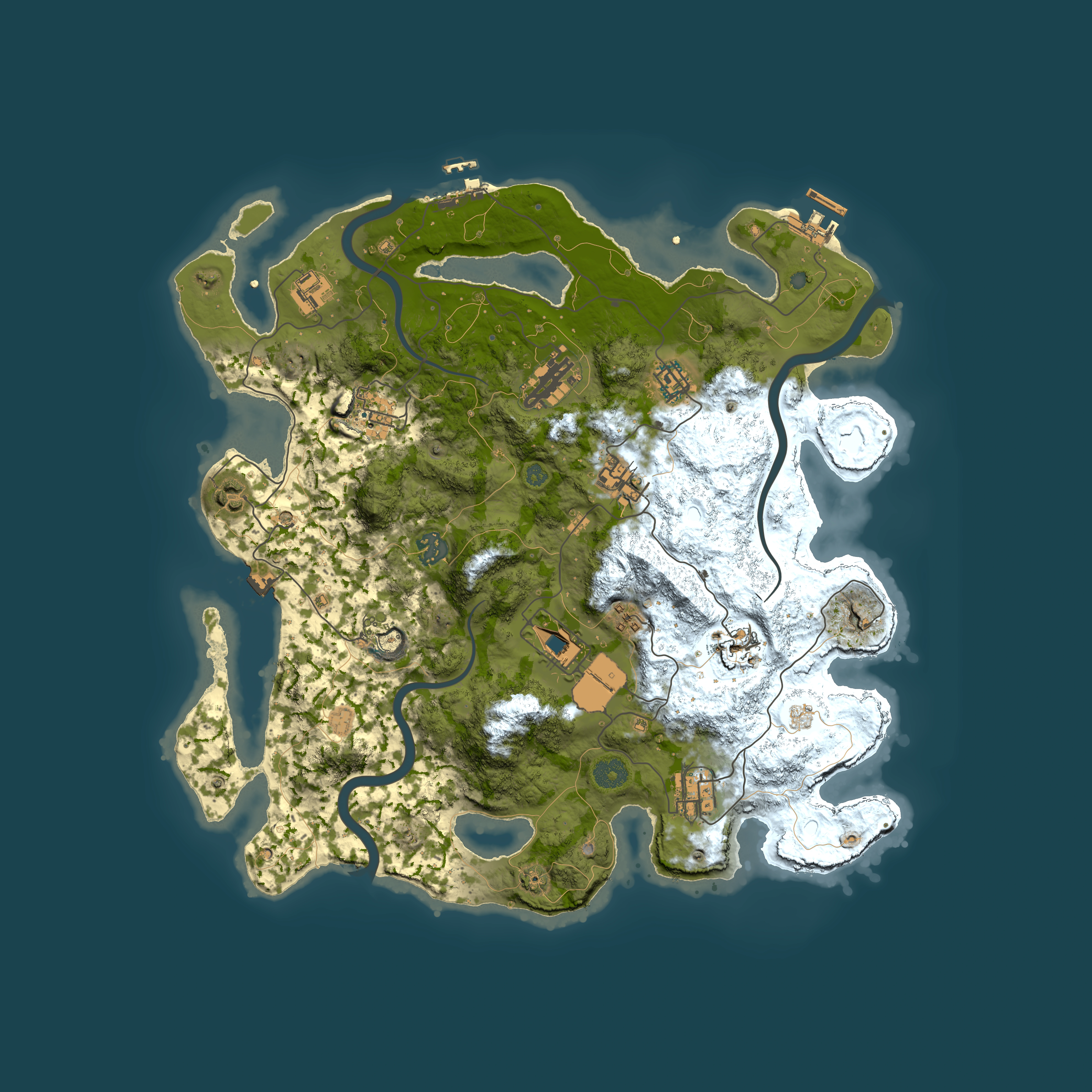Full top-down render of Rust map seed 66293485, 3900x3900m