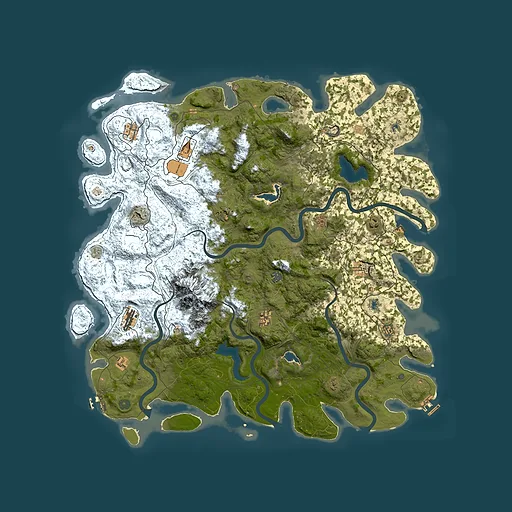 Rust map seed 1927297595, 5450x5450m top-down preview