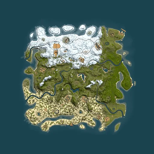 Rust map seed 816409807, 4550x4550m top-down preview