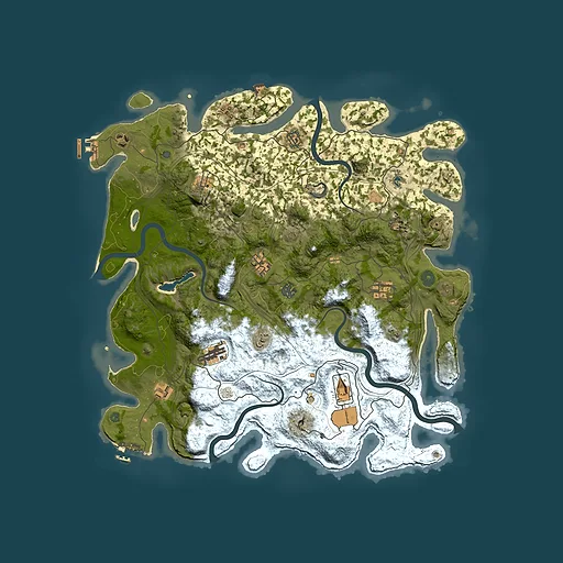 Rust map seed 230576919, 4450x4450m top-down preview