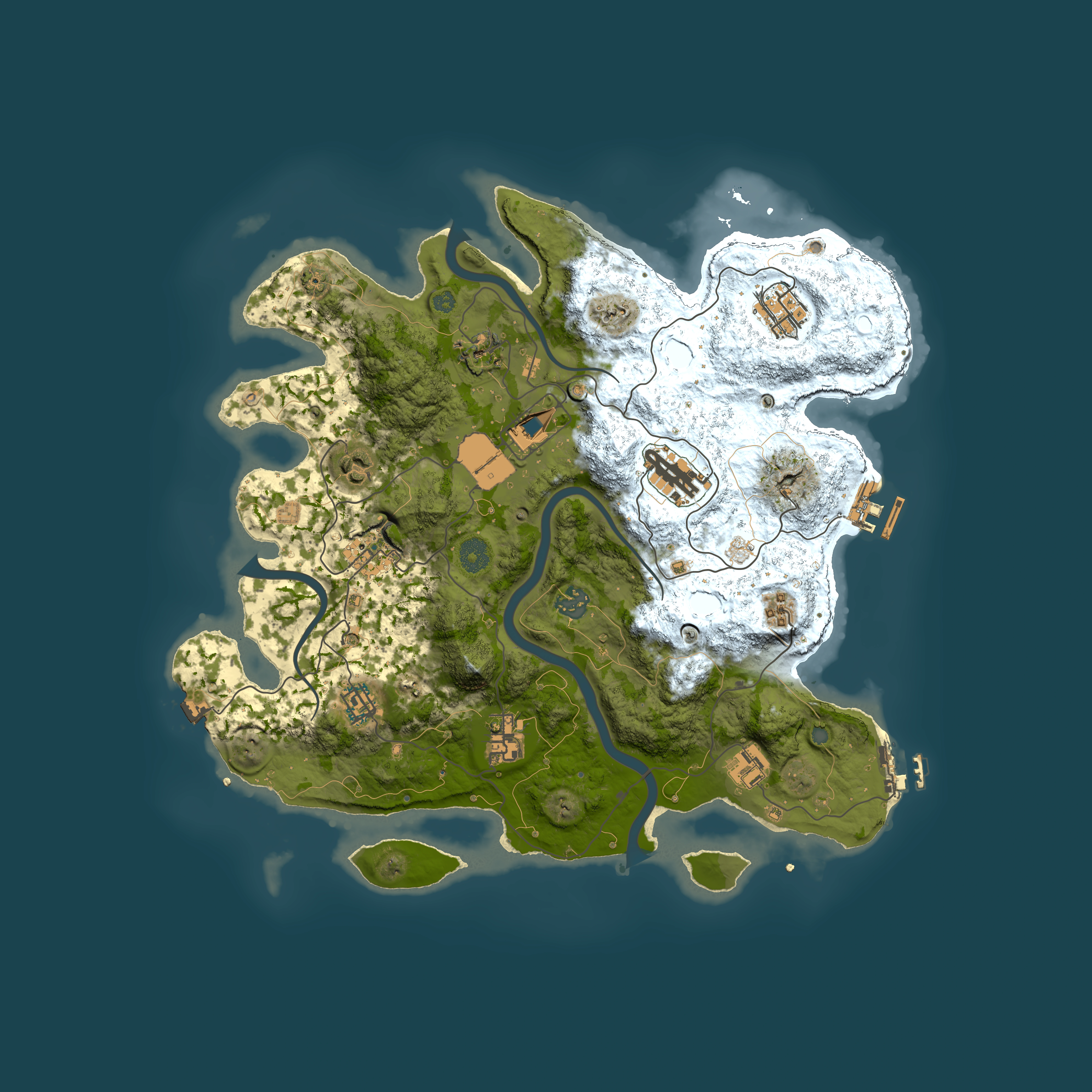 Full top-down render of Rust map seed 1182513116, 3850x3850m