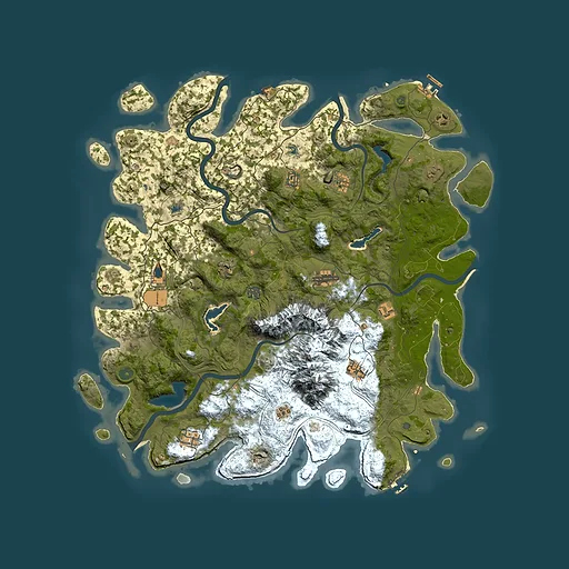 Rust map seed 1521021586, 5000x5000m top-down preview