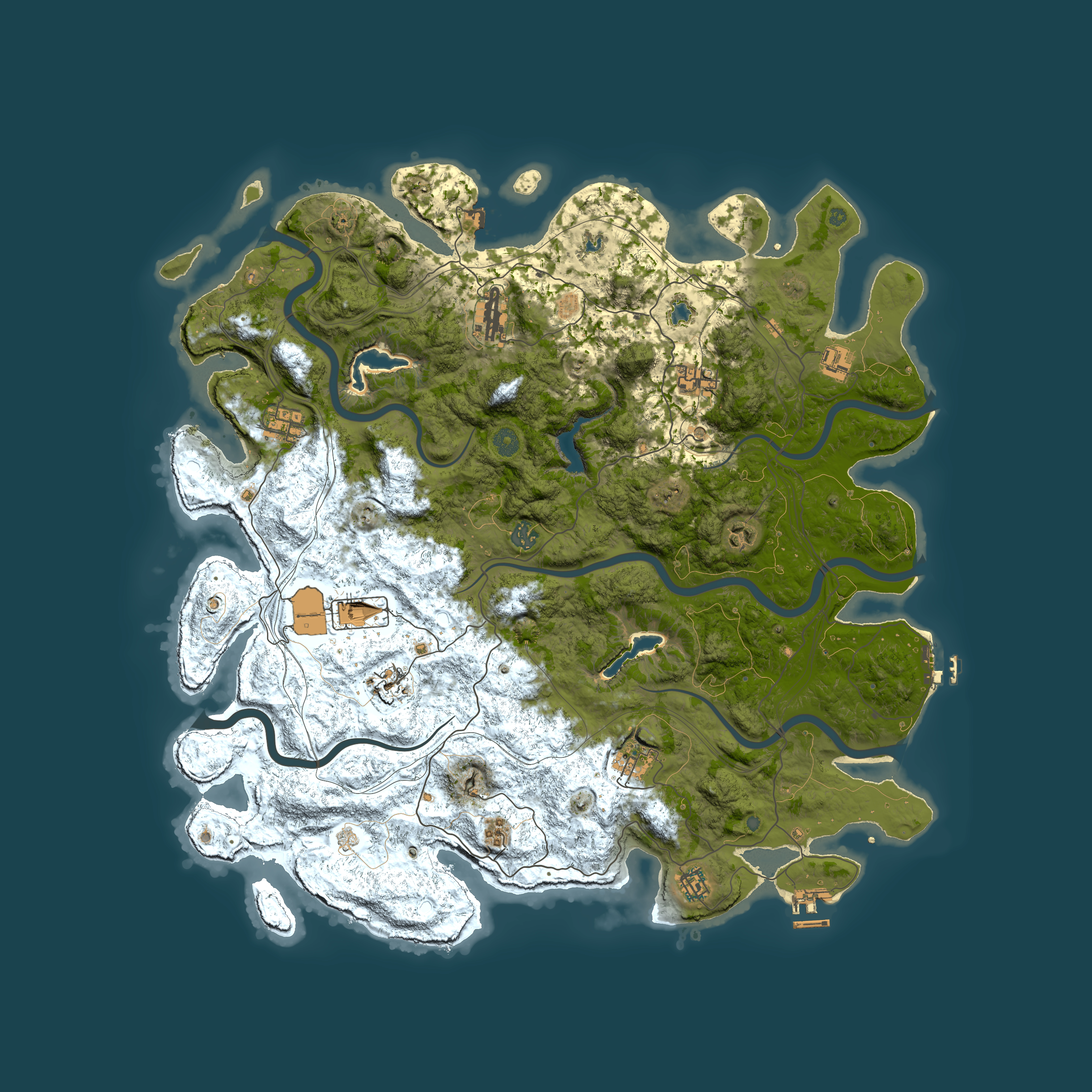 Full top-down render of Rust map seed 1963776257, 4800x4800m