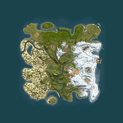Rust map seed 951148895, 3850x3850m top-down preview