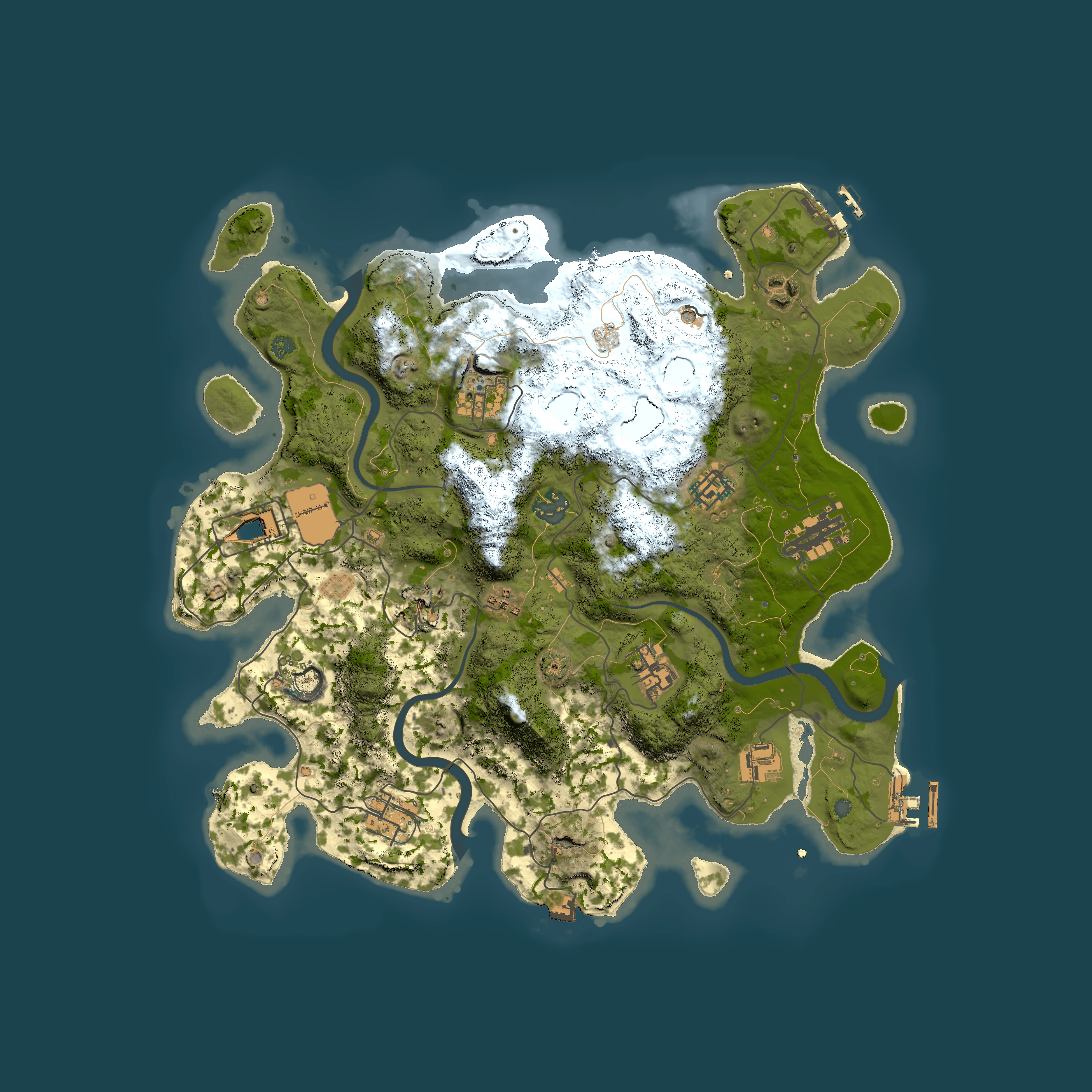 Full top-down render of Rust map seed 2069342784, 3650x3650m