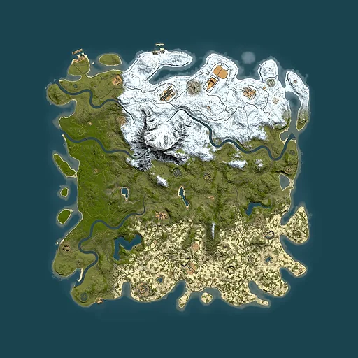 Rust map seed 498233565, 5400x5400m top-down preview