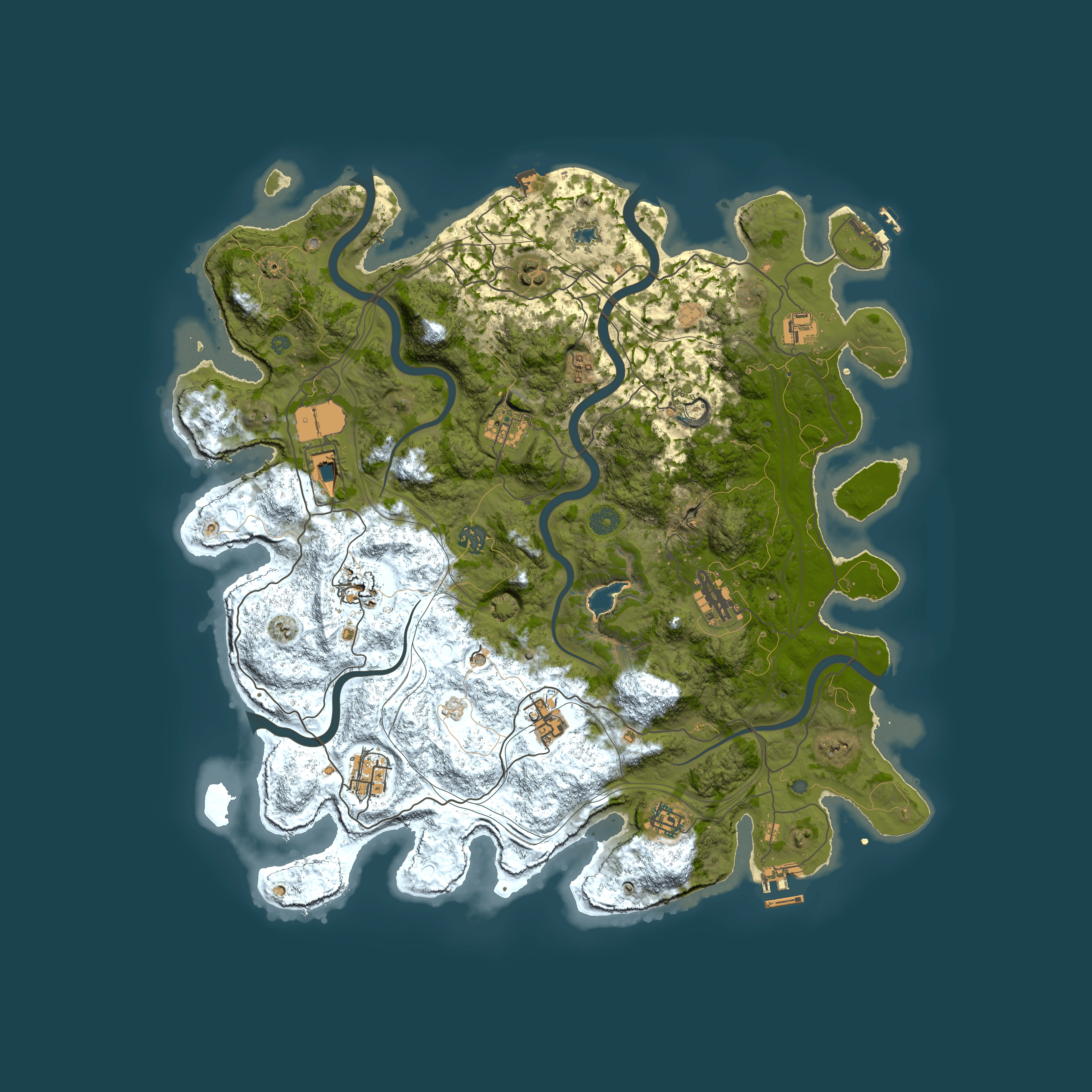 Full top-down render of Rust map seed 435278953, 4450x4450m