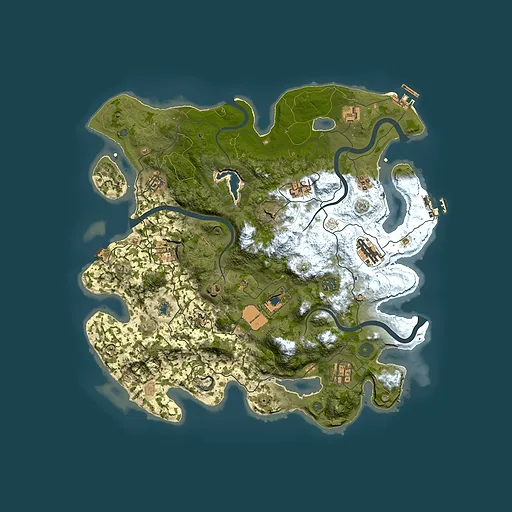 Rust map seed 1228154525, 4100x4100m top-down preview