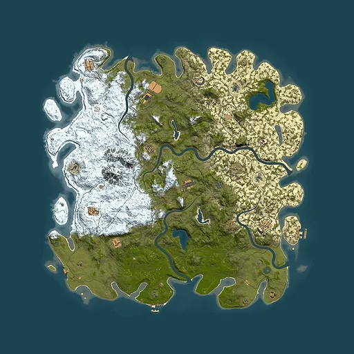 Rust map seed 92905066, 5700x5700m top-down preview