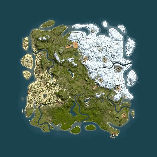Rust map seed 488385913, 4950x4950m top-down preview