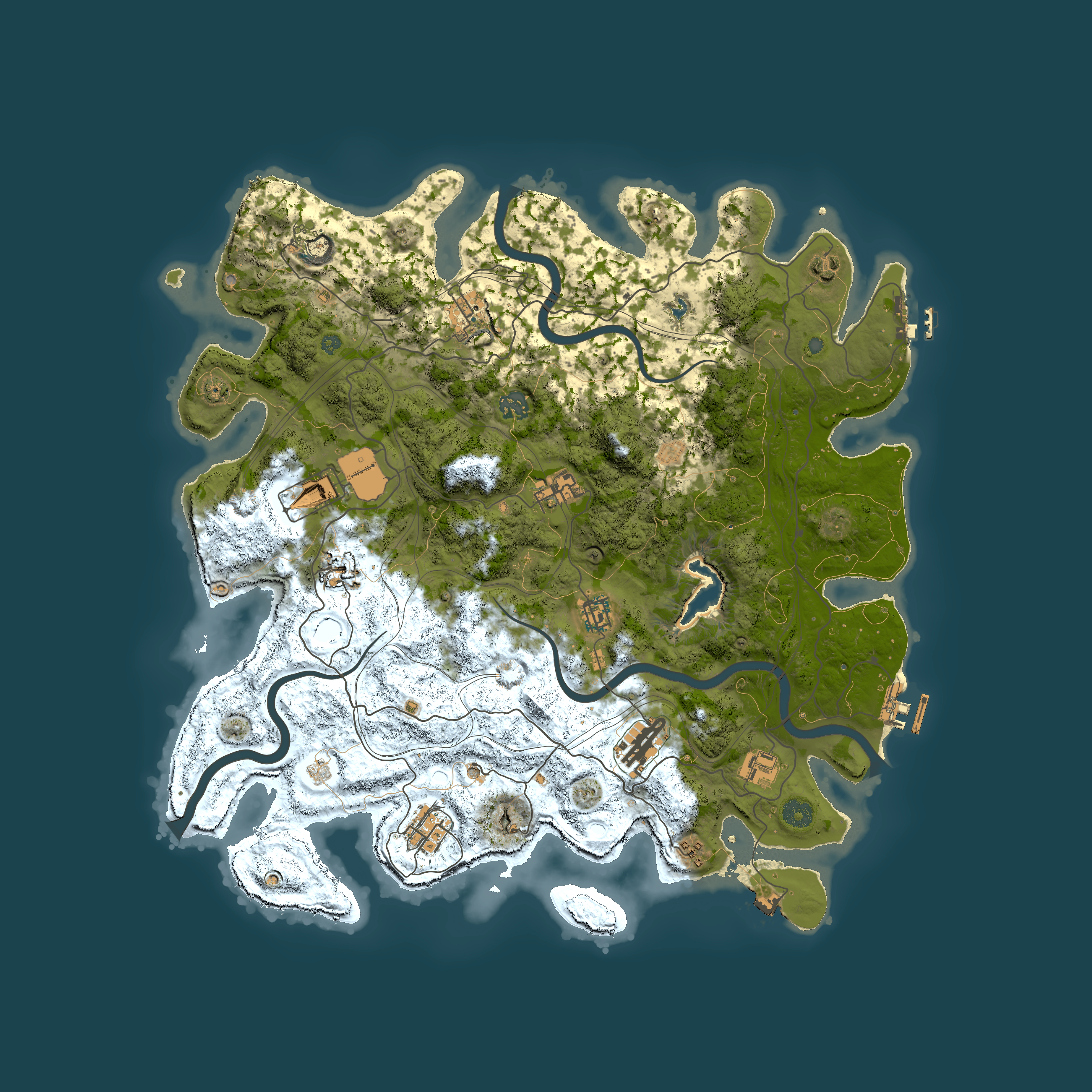 Full top-down render of Rust map seed 415256222, 4300x4300m
