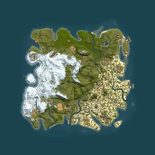 Rust map seed 226323583, 4350x4350m top-down preview