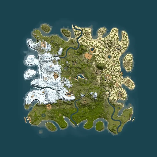 Rust map seed 415382853, 4400x4400m top-down preview