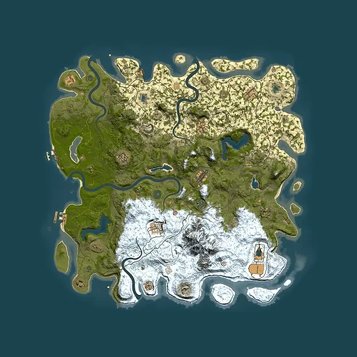 Rust map seed 1436240000, 5000x5000m top-down preview
