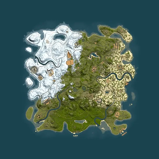 Rust map seed 593762067, 4450x4450m top-down preview