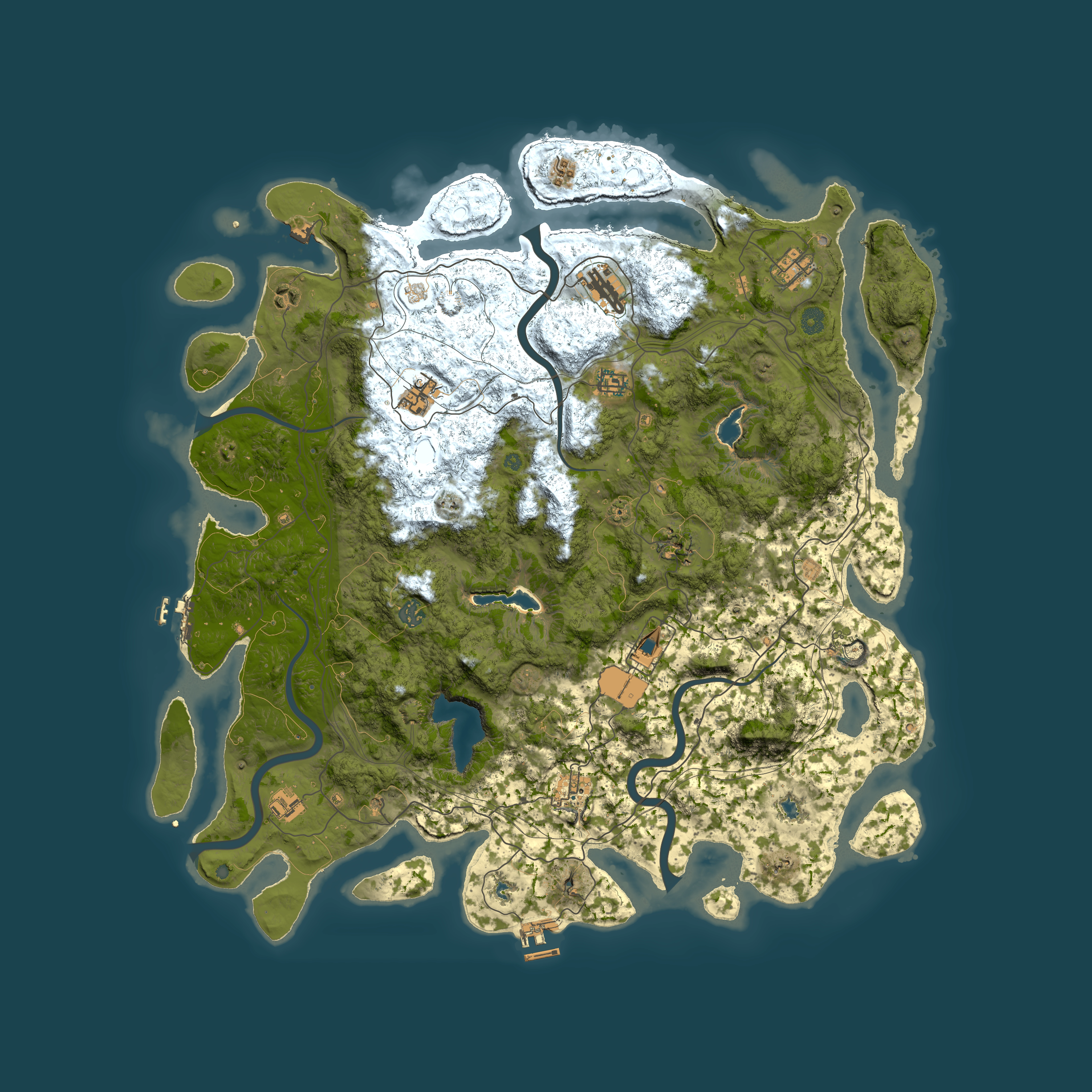 Full top-down render of Rust map seed 1143144366, 4950x4950m