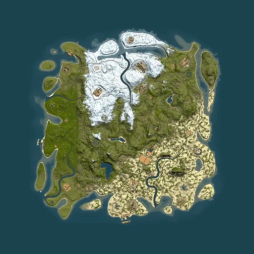 Rust map seed 1143144366, 4950x4950m top-down preview