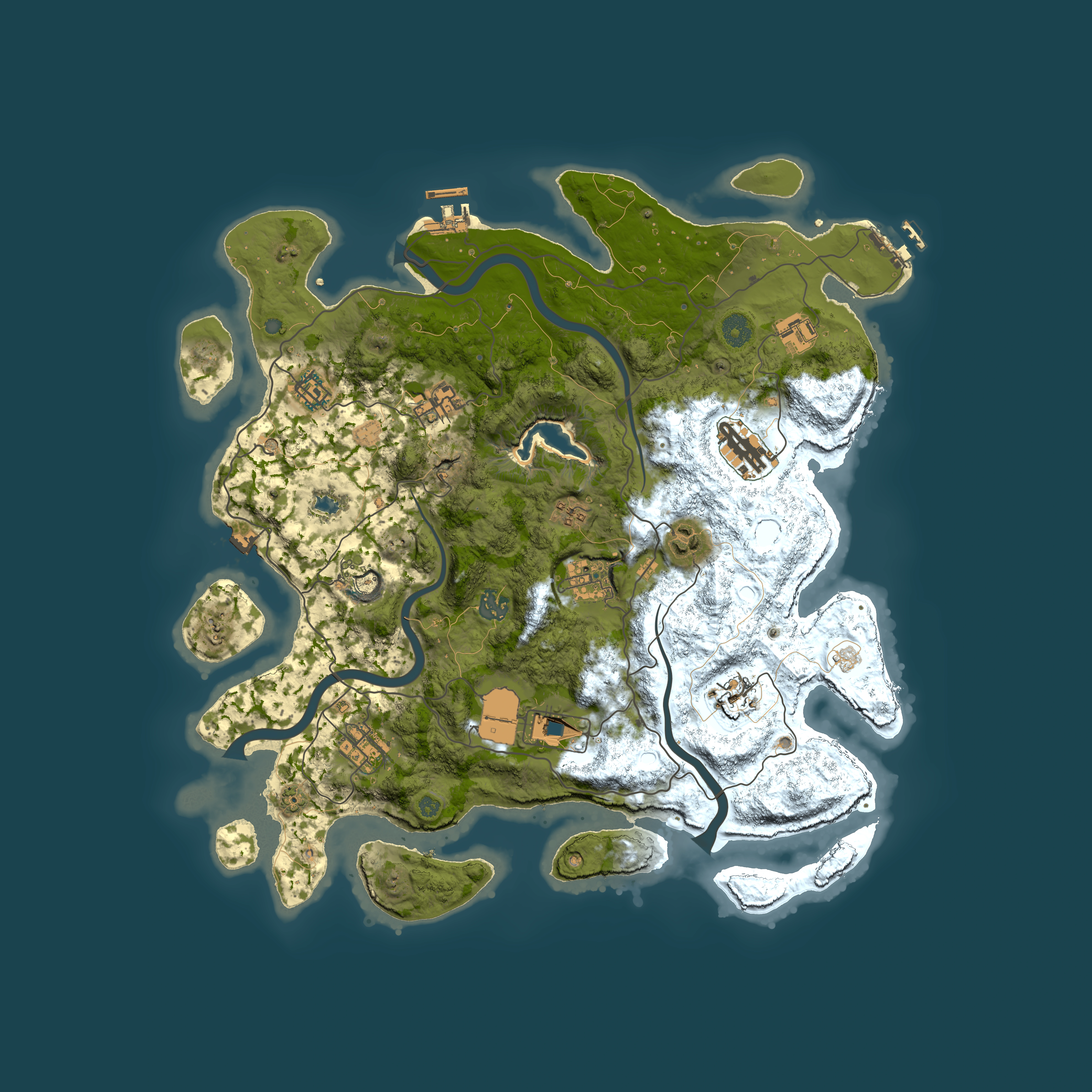 Full top-down render of Rust map seed 1094087595, 4050x4050m