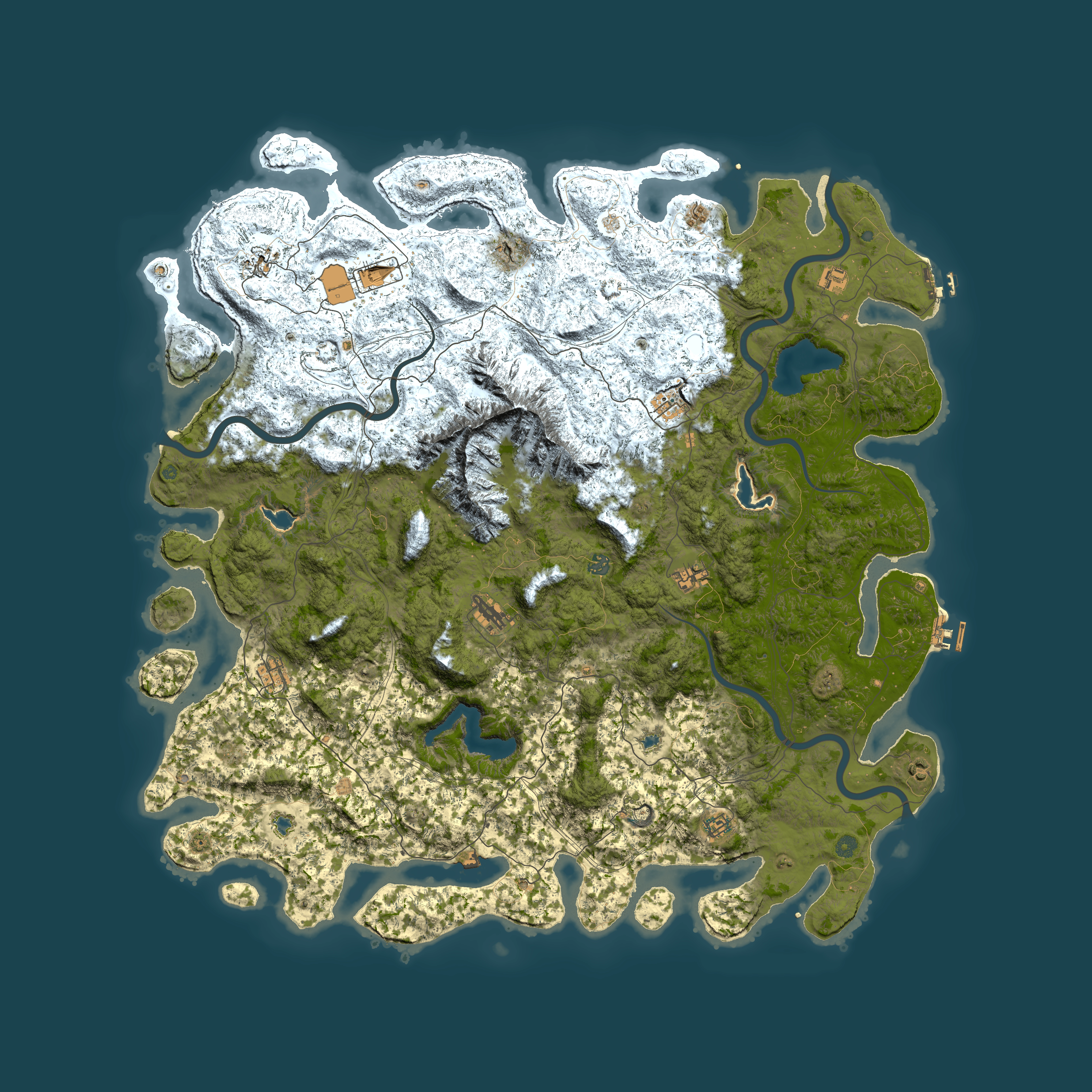 Full top-down render of Rust map seed 1748010089, 5950x5950m