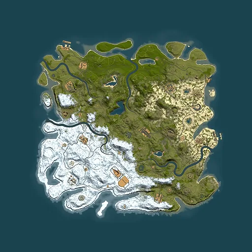 Rust map seed 1987614427, 4850x4850m top-down preview