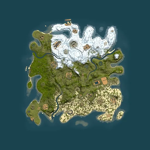 Rust map seed 243218783, 3950x3950m top-down preview