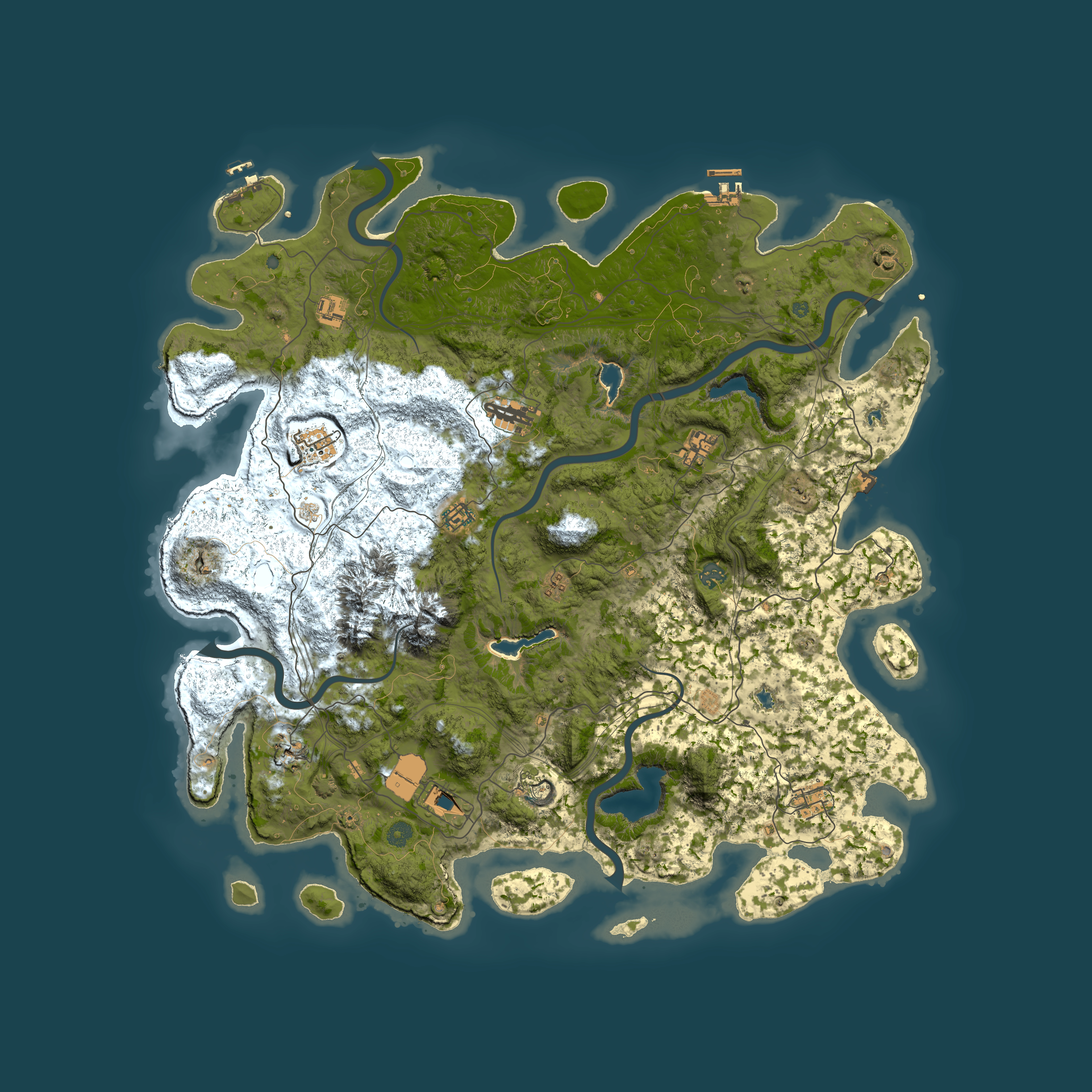 Full top-down render of Rust map seed 1908751342, 5100x5100m