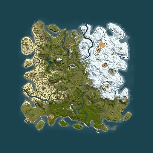 Rust map seed 515534228, 4900x4900m top-down preview