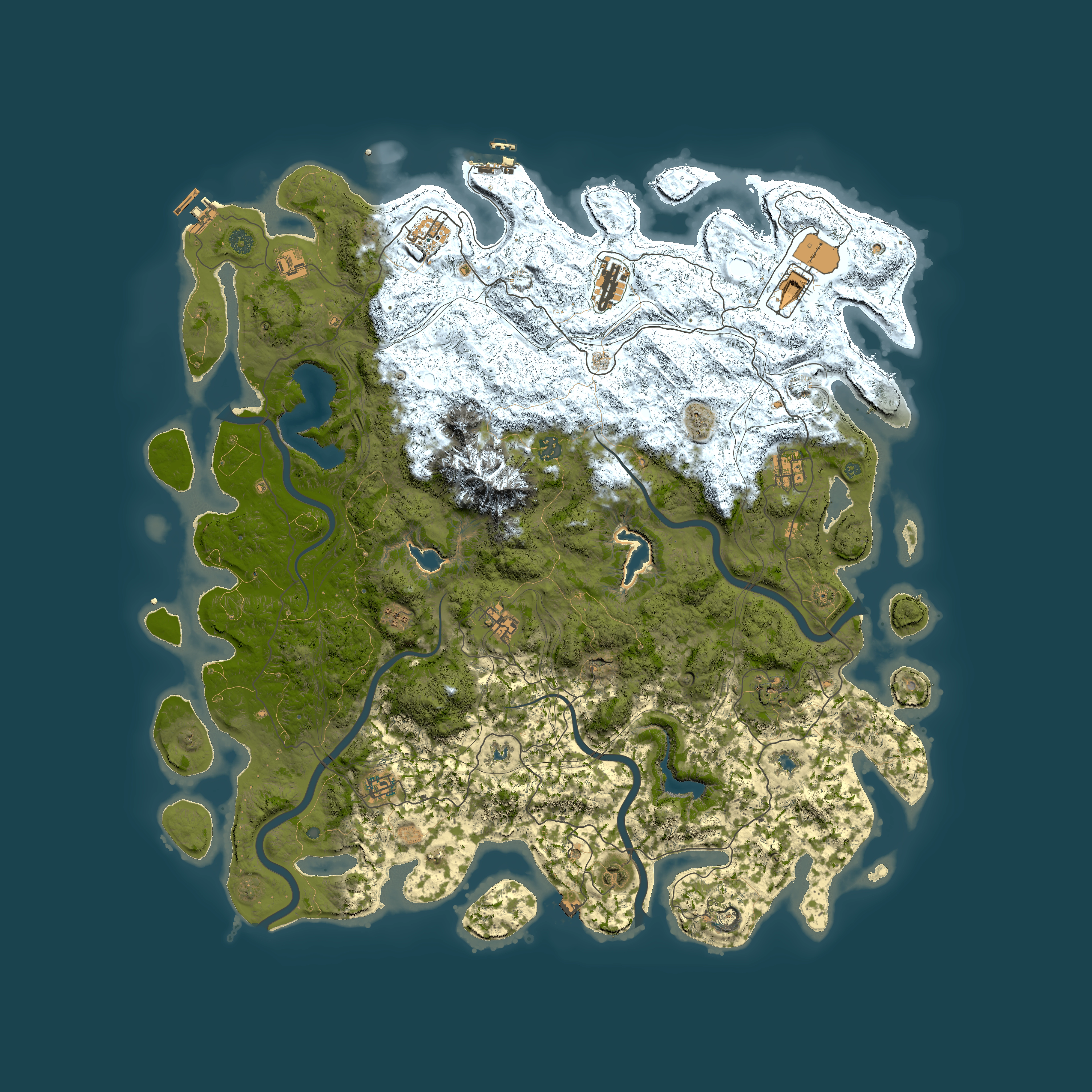 Full top-down render of Rust map seed 1685751492, 5350x5350m