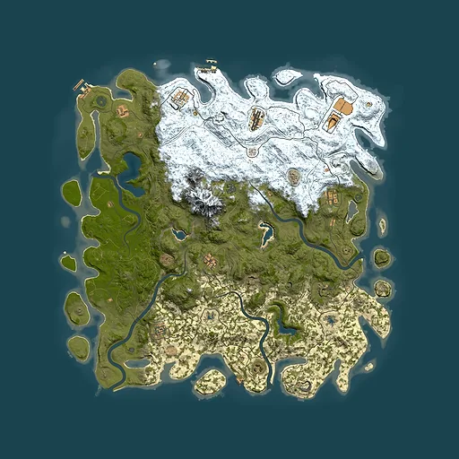 Rust map seed 1685751492, 5350x5350m top-down preview