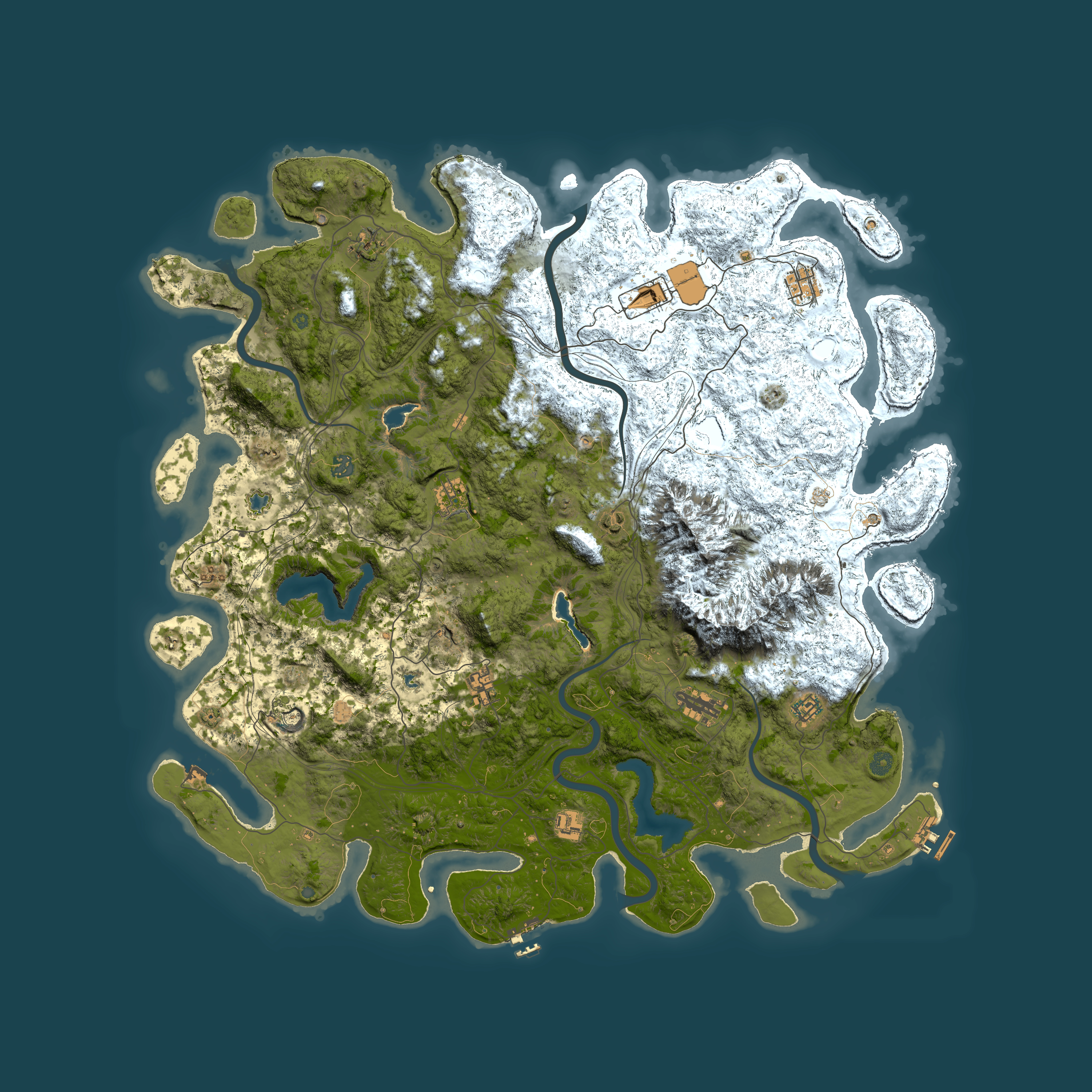 Full top-down render of Rust map seed 371405200, 5450x5450m