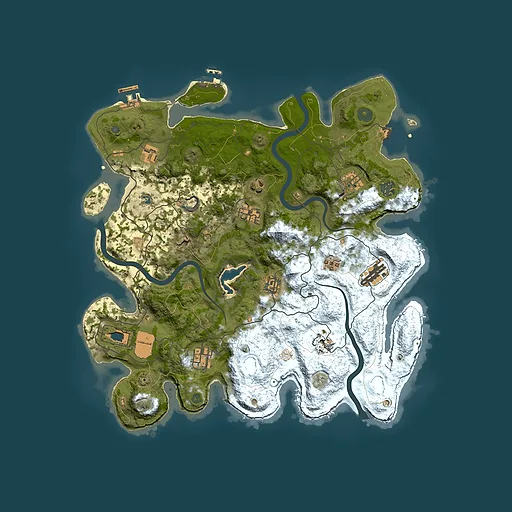 Rust map seed 1198950251, 4000x4000m top-down preview