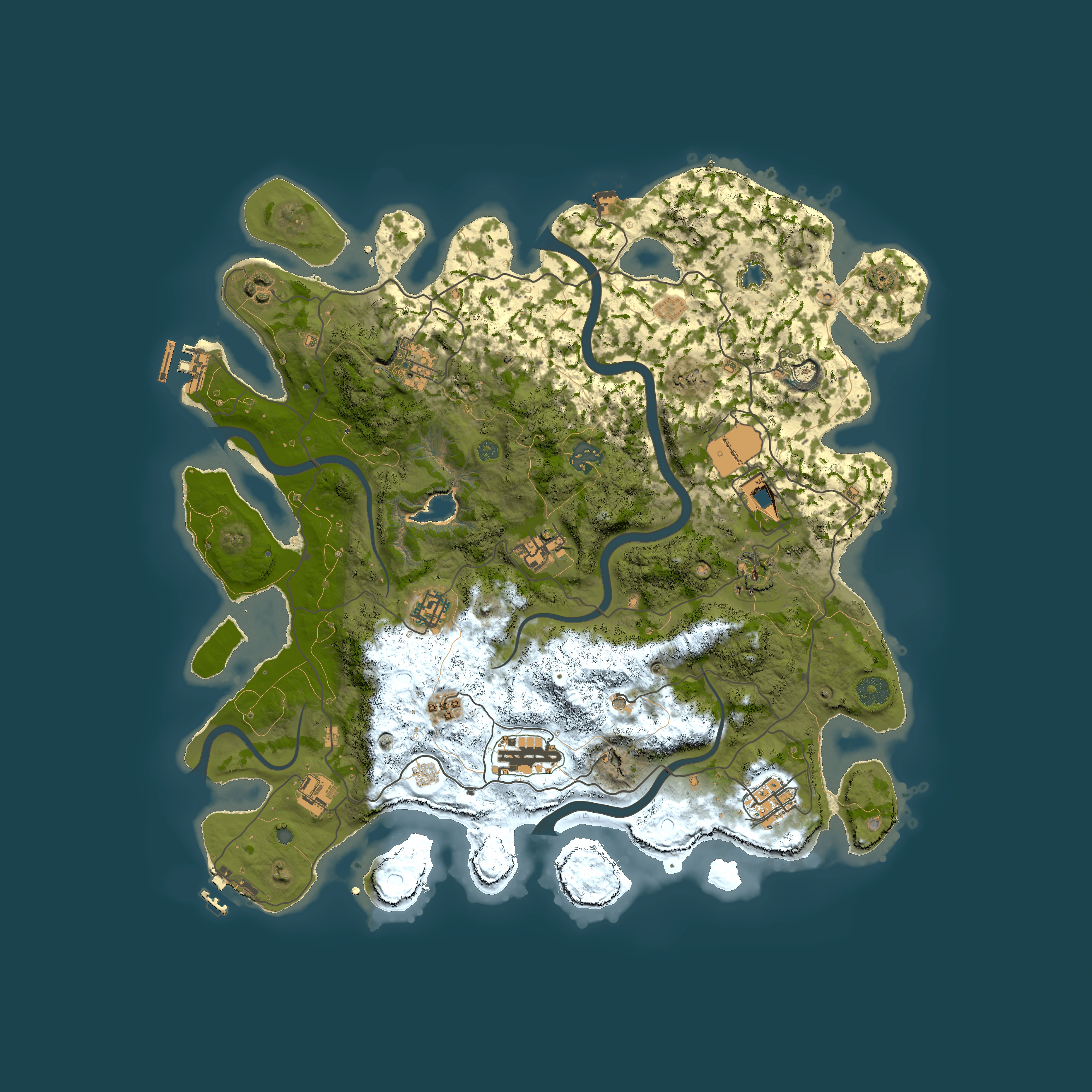 Full top-down render of Rust map seed 2010141961, 4050x4050m