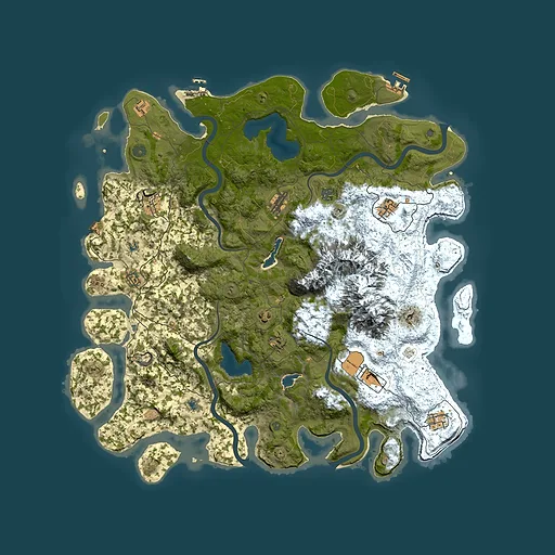 Rust map seed 278216285, 5000x5000m top-down preview