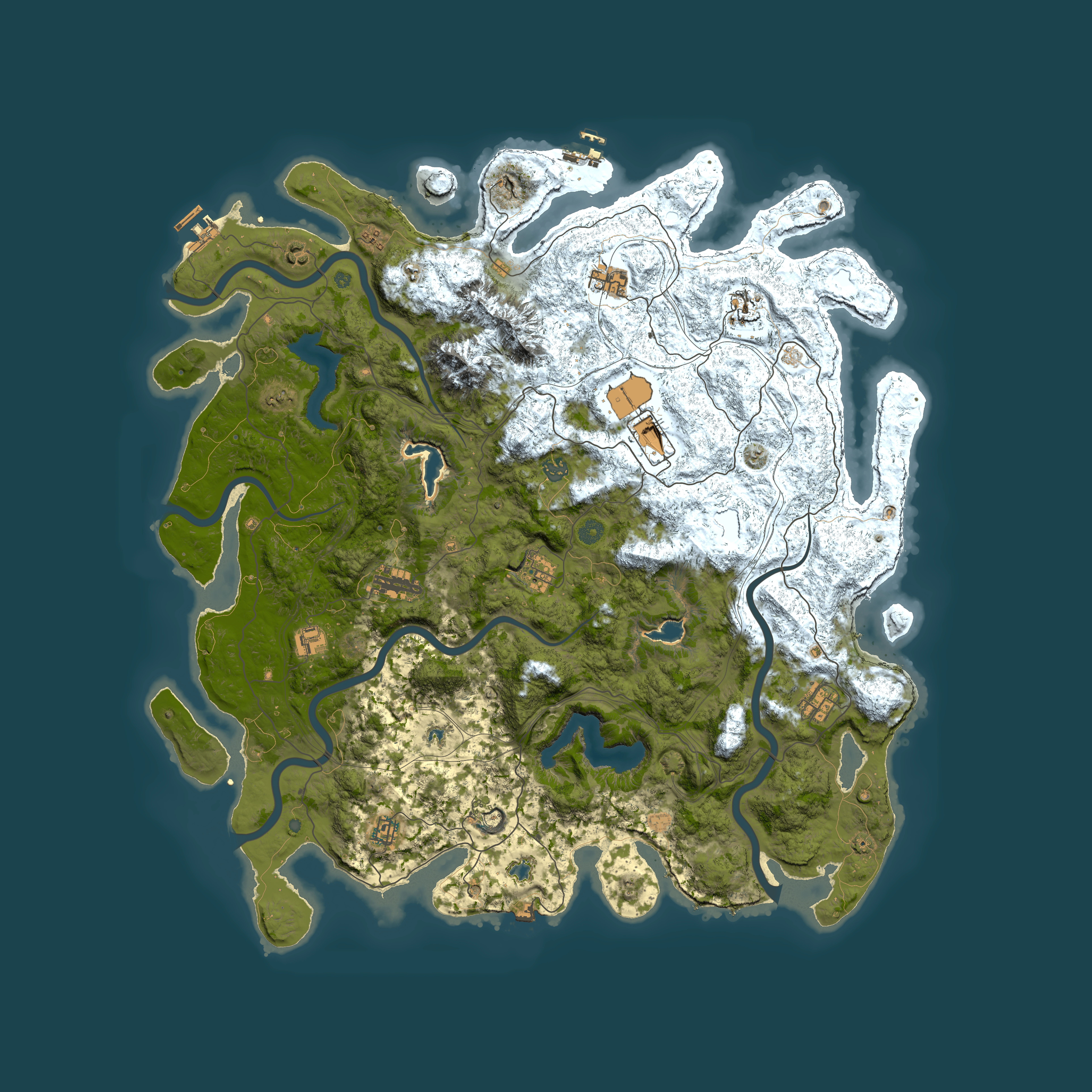 Full top-down render of Rust map seed 462156070, 5200x5200m