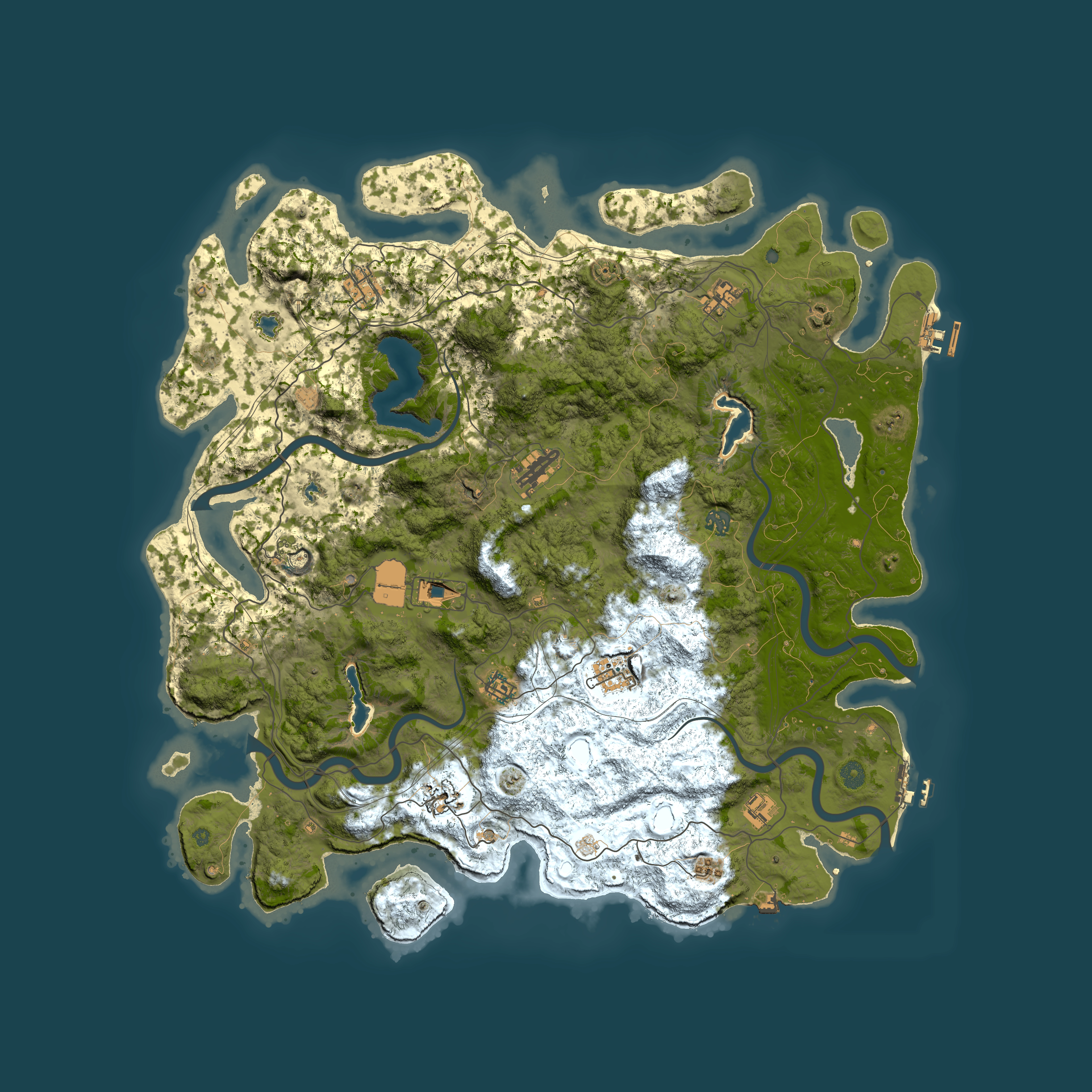 Full top-down render of Rust map seed 1423637813, 4950x4950m