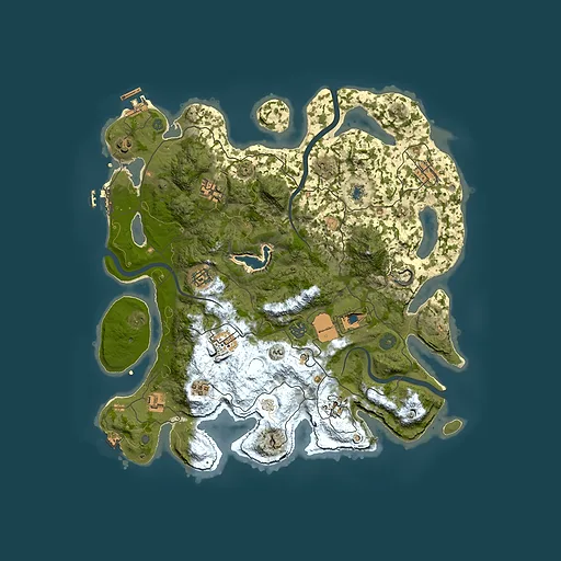 Rust map seed 618415058, 4000x4000m top-down preview