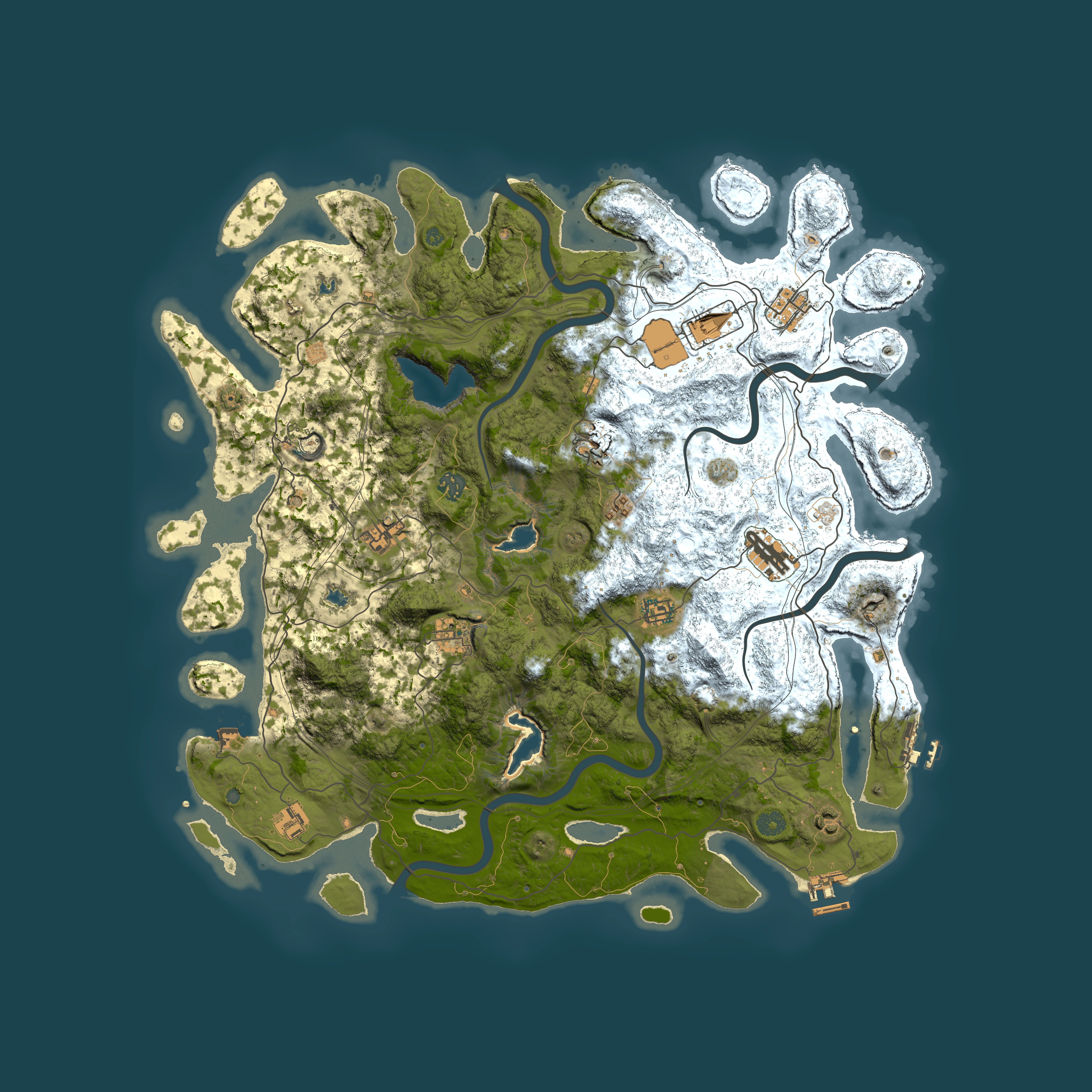 Full top-down render of Rust map seed 460062130, 4650x4650m