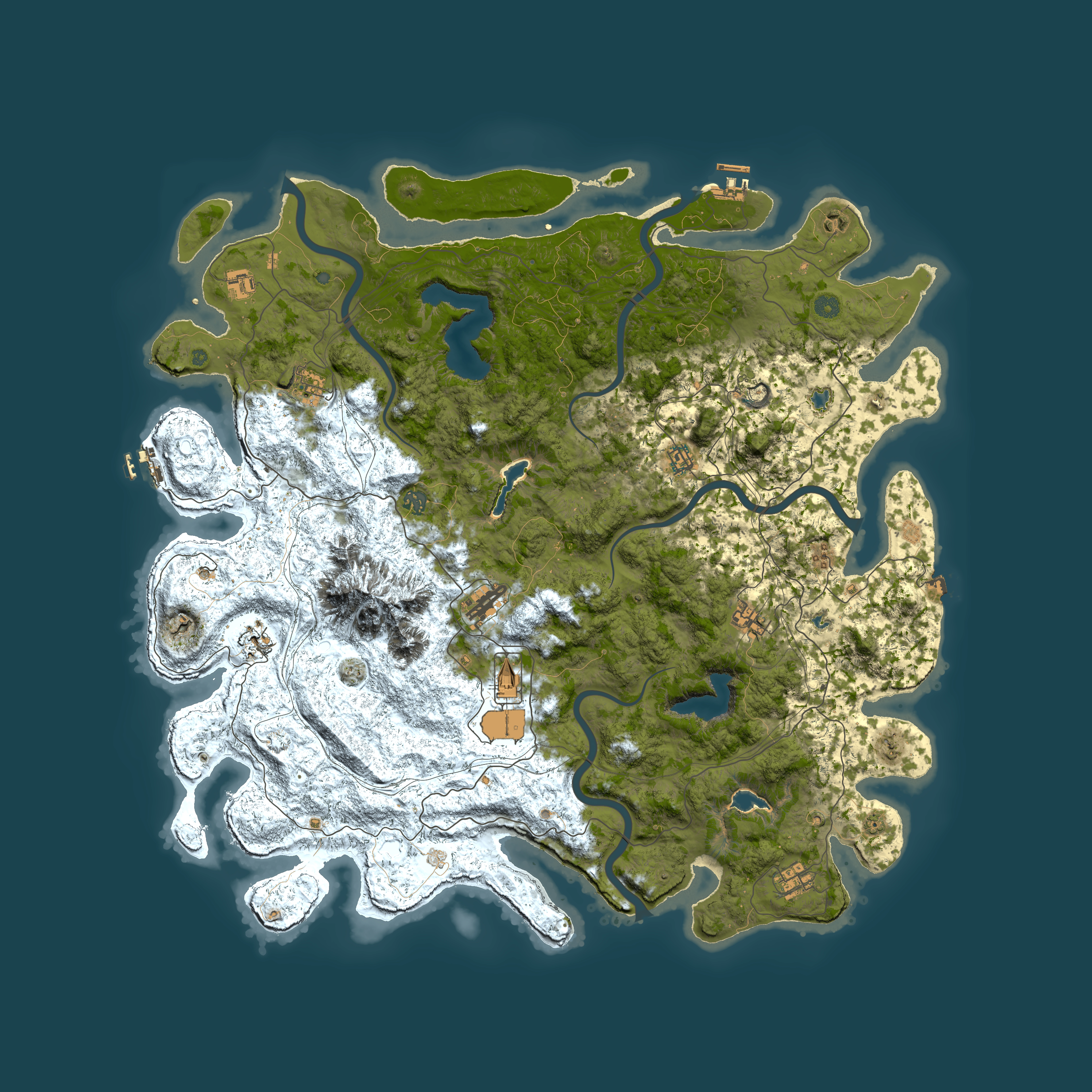 Full top-down render of Rust map seed 1661595586, 5350x5350m