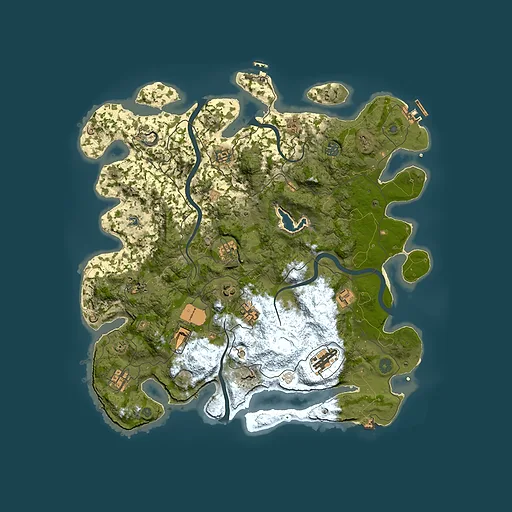 Rust map seed 215687925, 4200x4200m top-down preview