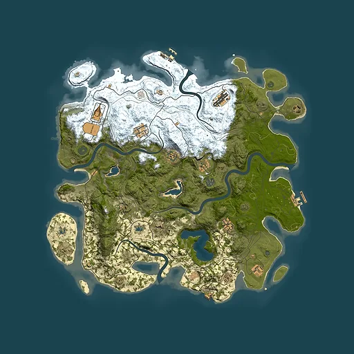 Rust map seed 1242521540, 4550x4550m top-down preview