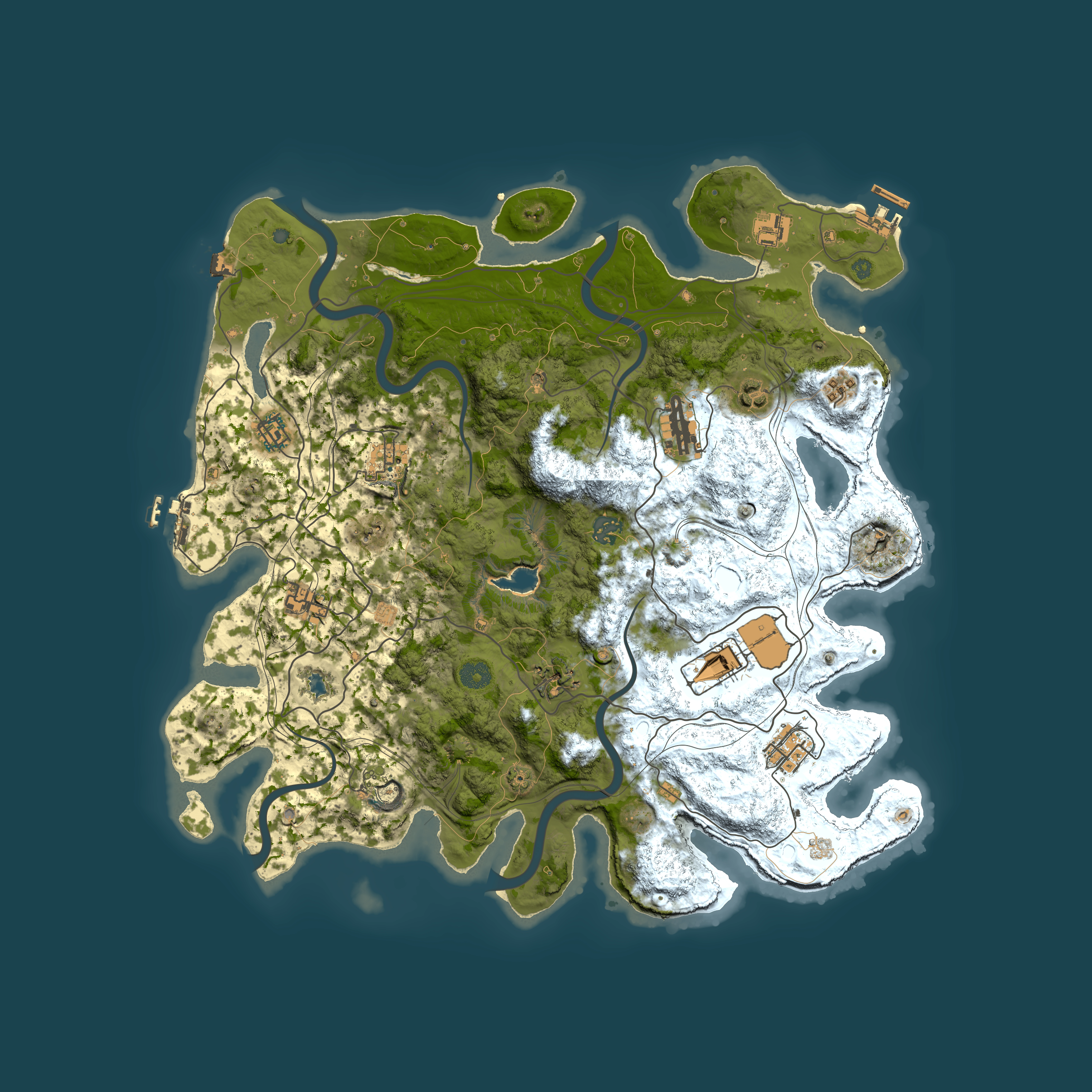 Full top-down render of Rust map seed 202667234, 4250x4250m