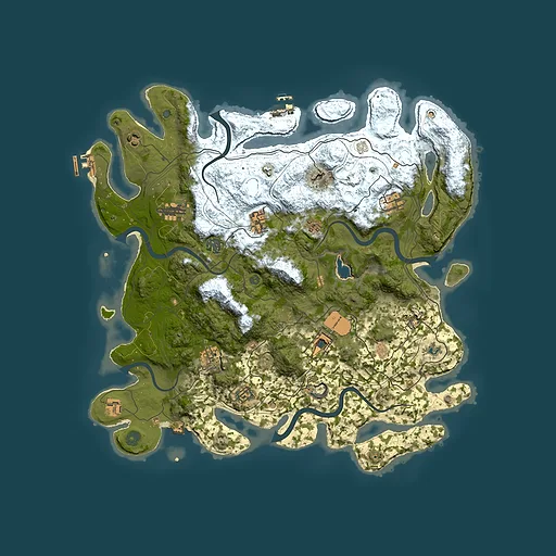 Rust map seed 884077374, 4350x4350m top-down preview