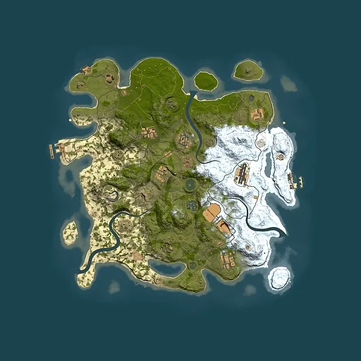 Rust map seed 1734071006, 3950x3950m top-down preview
