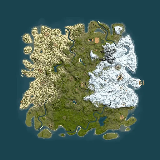 Rust map seed 2138573414, 5700x5700m top-down preview